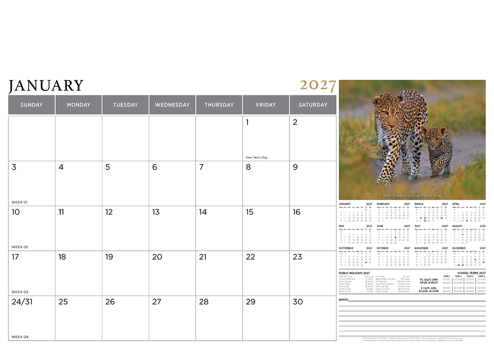 Partnerships Deskpad 2027_Page_1 Kruger National Park Deskpad Jan