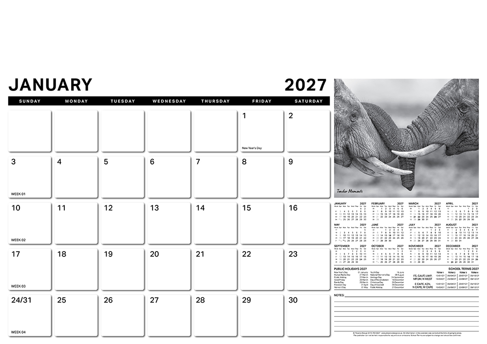 Portraits Deskpad 2027_Page_1 Little Ones Deskpad Jan